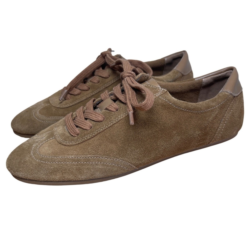 Maeve Anthropologie Suede Low Profile Sneakers Brown Lace Up 39 / US 8 - 8.5